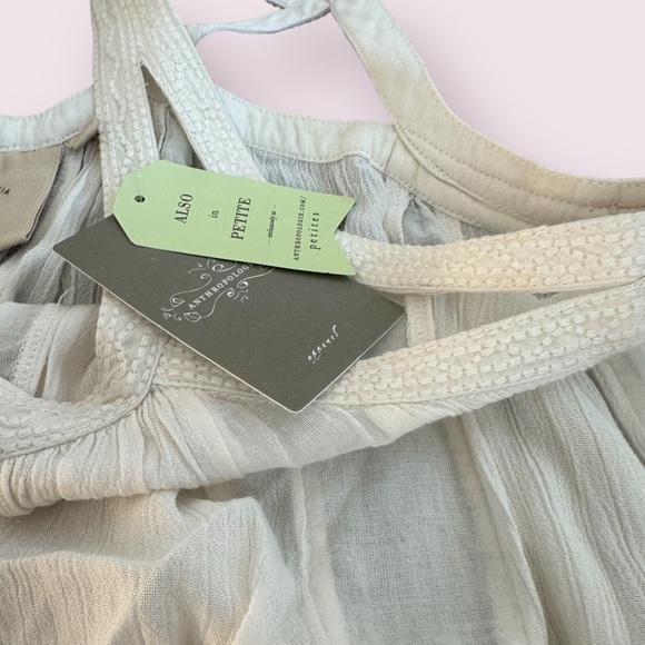 NWT Women’s Anthropologie Vanessa Virginia Cream Embroidered Strap Boho Tank 6 - Picture 10 of 12
